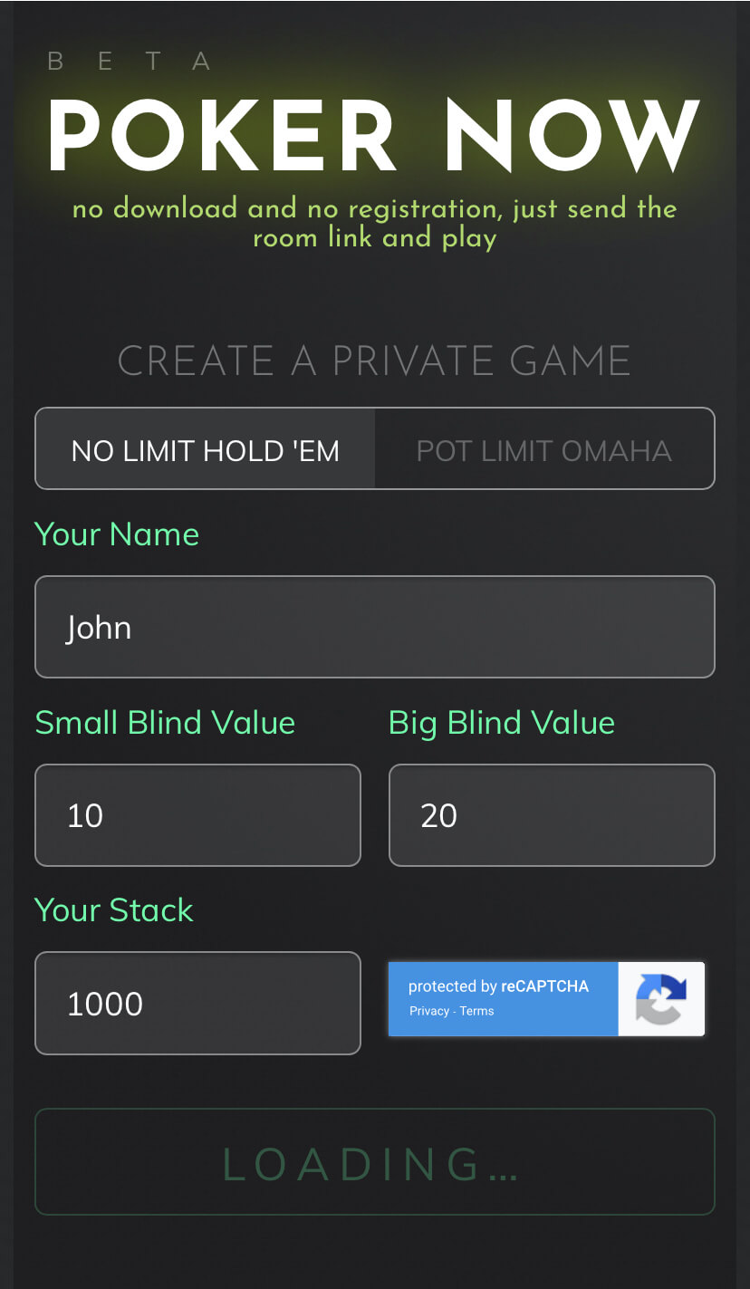 Private poker app to play with friends