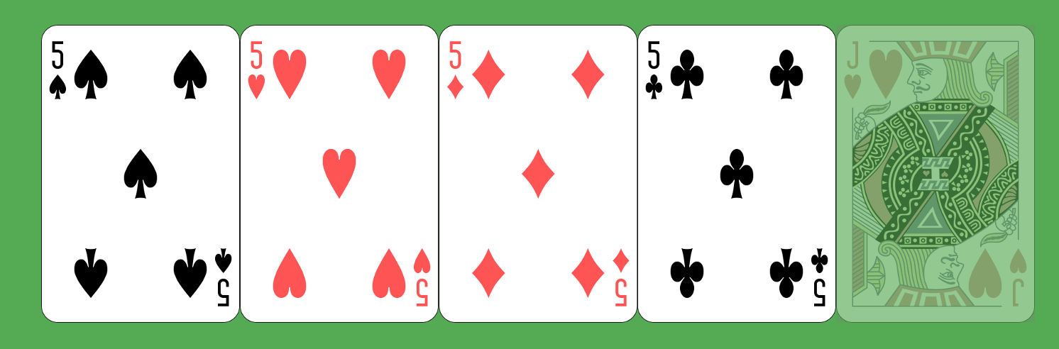 King, Queen, Jack - Poker, 3 of the highest cards in each s…